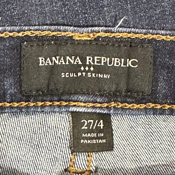 Banana Republic Sculpt Skinny Jeans Womens 4 Dark Wash Mid Rise Stretch Classic - Picture 5 of 7